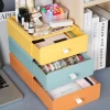 Desktop cosmetics storage box, student desk stationery storage box, office organizing drawer-type storage rack wholesale 0750 Application Scenario